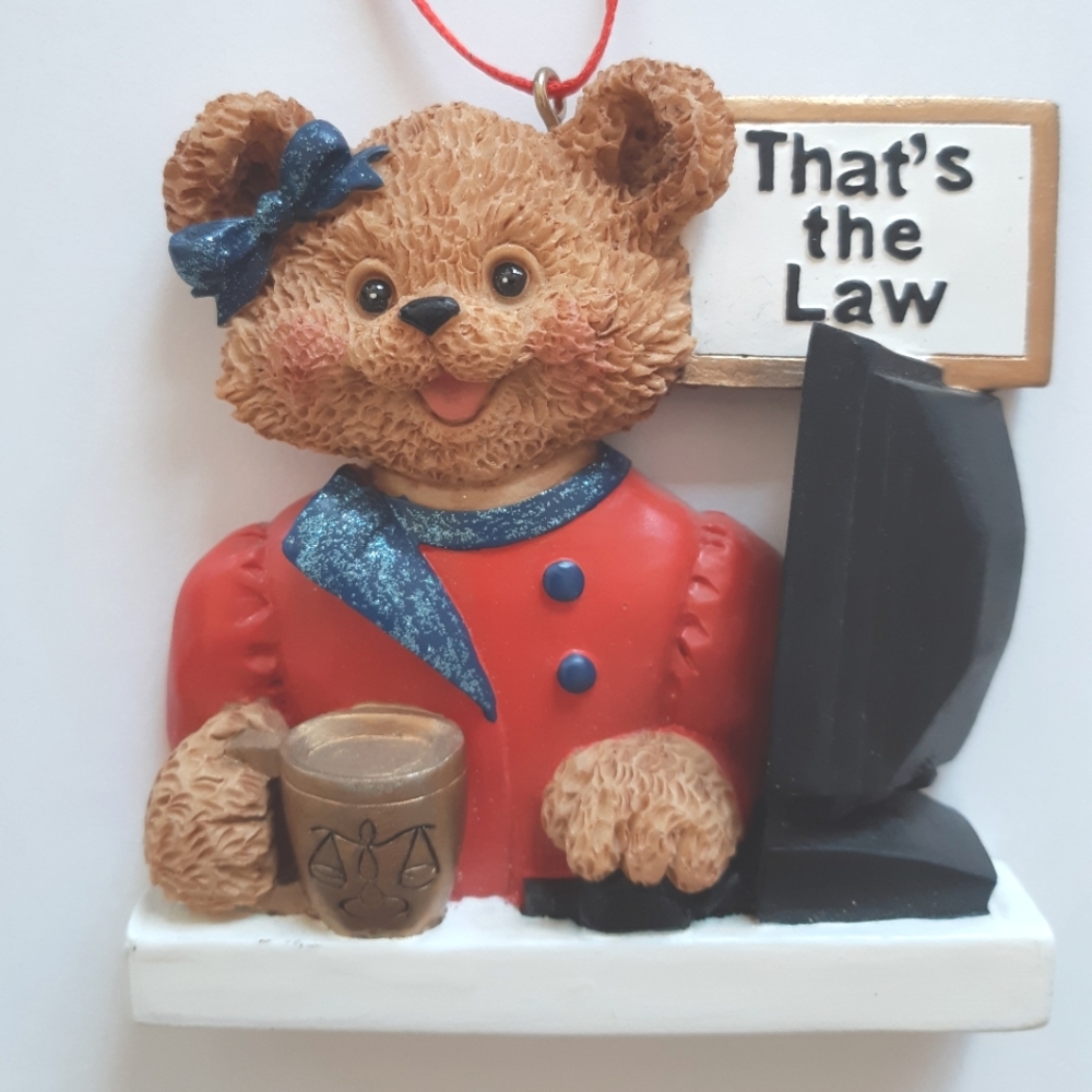 Lawyer Bear Ornament